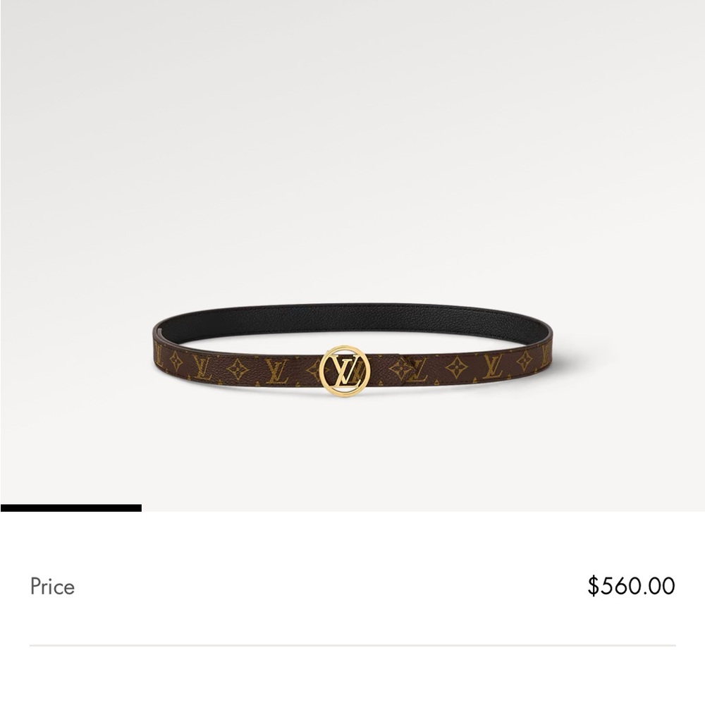 SOLD- Louis Vuitton Brown and Gold Monogram Belt